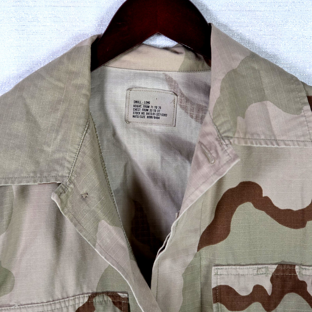 US Army Desert Camouflage Jacket Military Issue Combat Coat Vintage Small Long - Picture 4 of 8